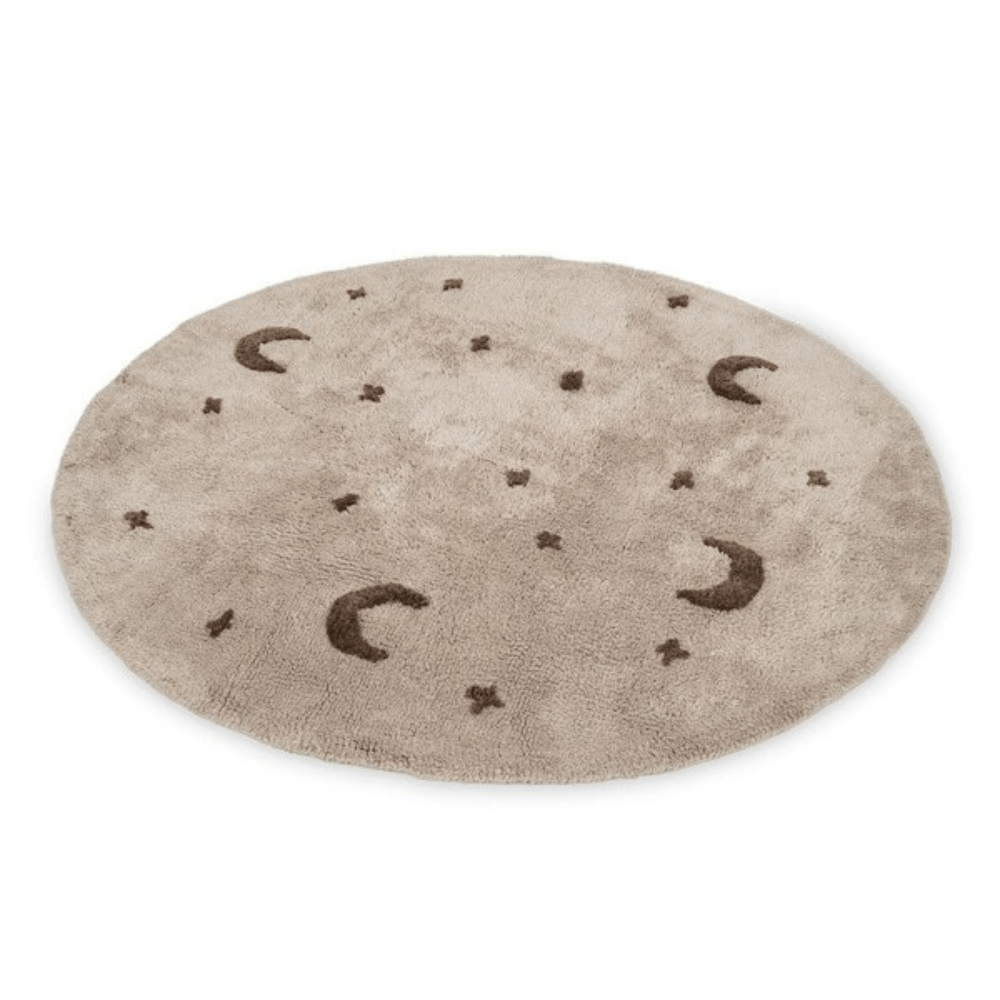 tapis motif lune, tapis rond, tapis chambre bebe, tapis chambre enfant, smallable, moos family store, concept store lille