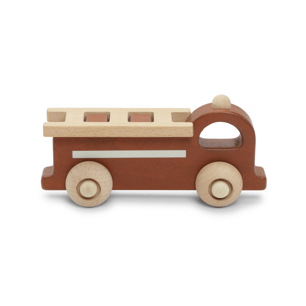 Camion de pompiers en bois pour enfant