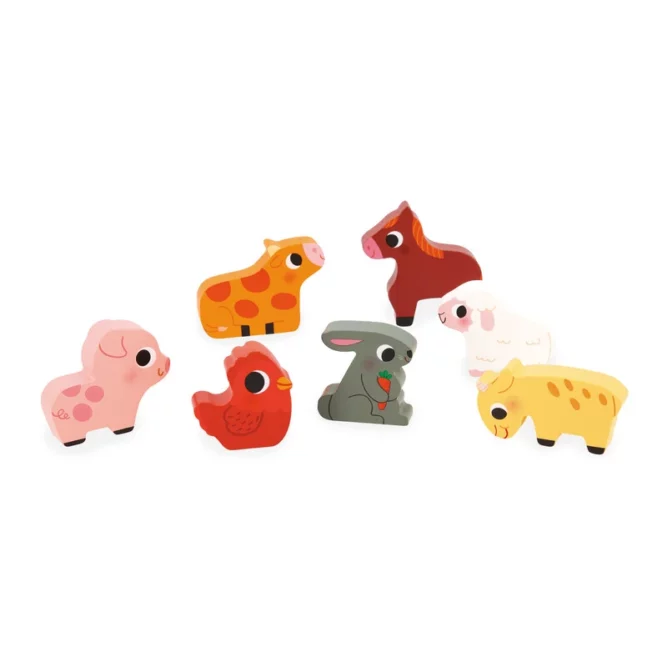 puzzle bois janod animaux de la ferme