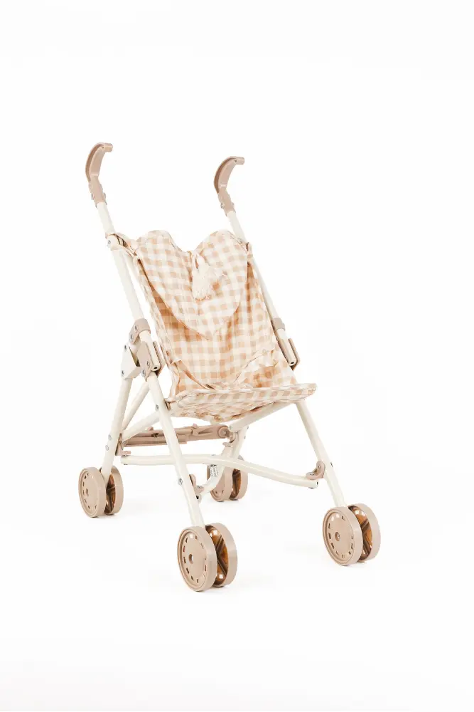 poussette canne pour poupee imprimé vichy