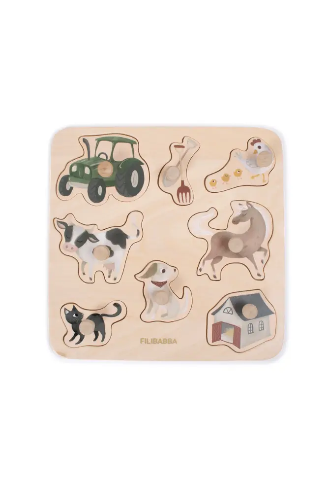 puzzle a bouton animaux de la ferme pour bebe